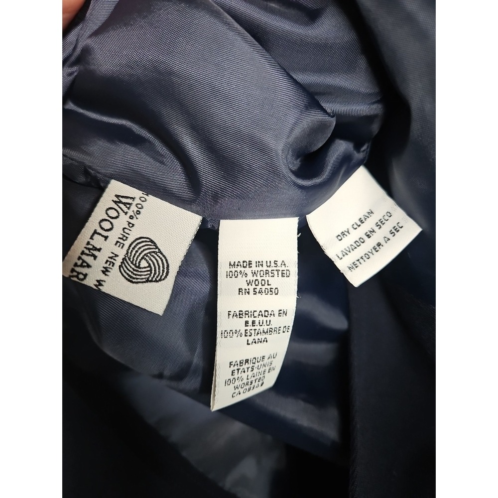 Vintage Talbots Jacket Peacoat 10 Navy Worsted Wool Double Breasted Classic Chic - Picture 2 of 8